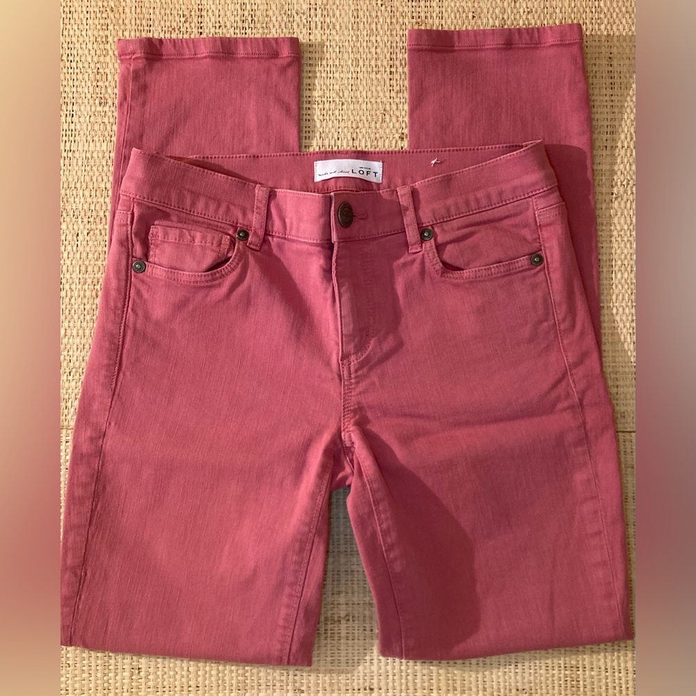 LOFT Skinny Crop Jeans Pink Size 24 00 Made and Loved Jeans
